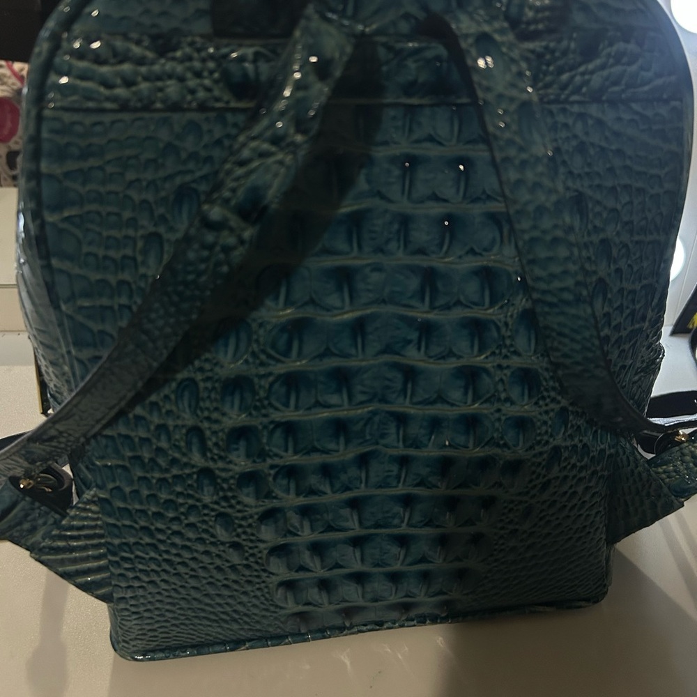 Blue Crocodile Embossed Backpack